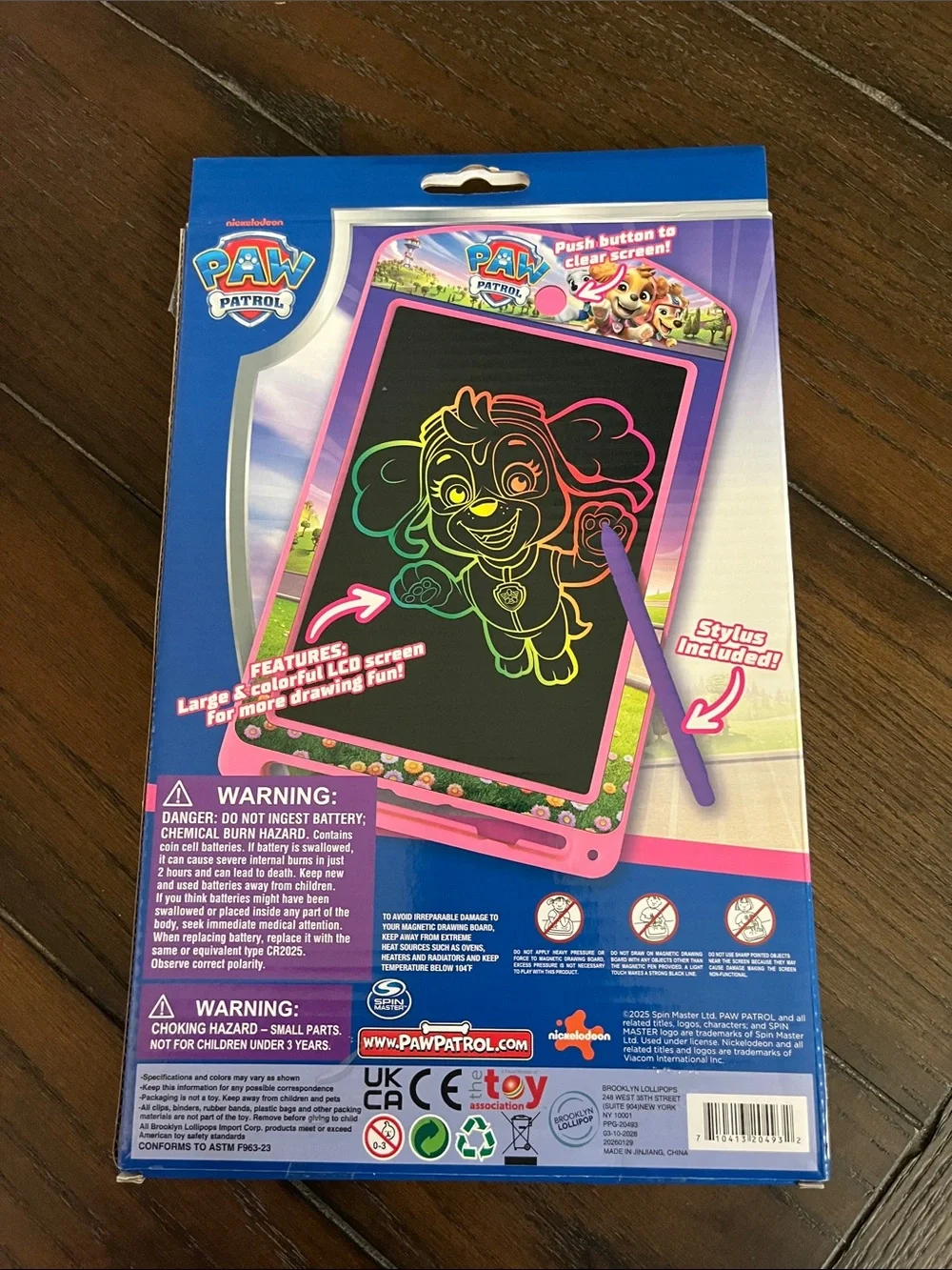 Paw Patrol Pink Electronic Rainbow Doodle Board